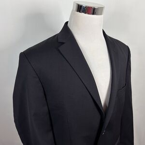 Jos A Bank 42S Tailored Fit Sport Coat 100% Wool Midnight Blue Two Button Vented